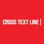 Red square with the text "Crisis Text Line" in the center.